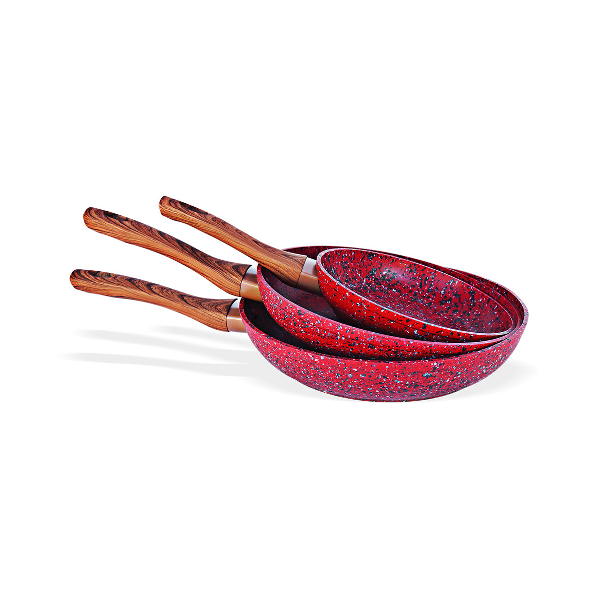 Set de Sartenes Monix Granito Rojo - 3pzs