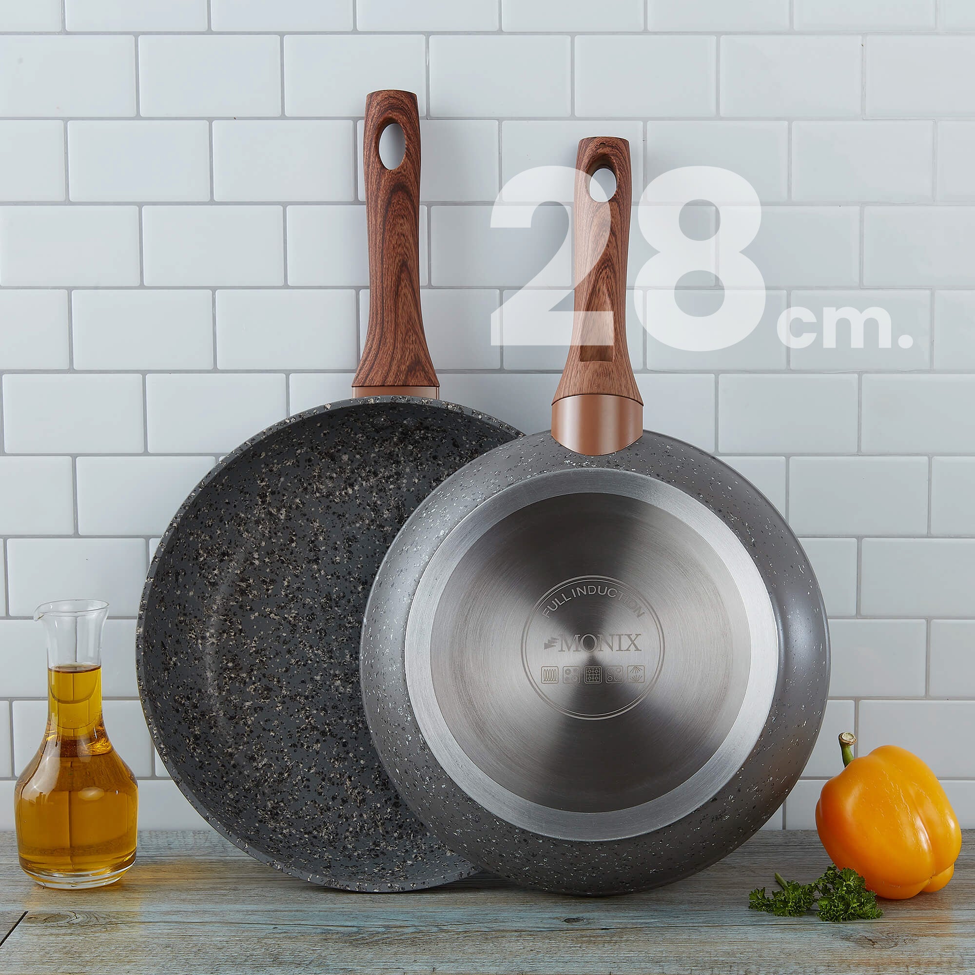 Sartén Monix Granito Gris - 28 cm