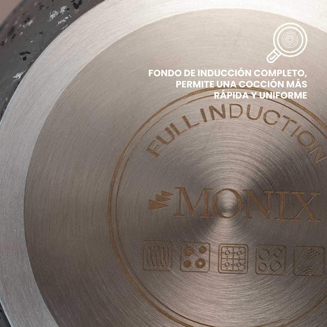 Set de Sartenes Monix Granito Gris - 3pzs