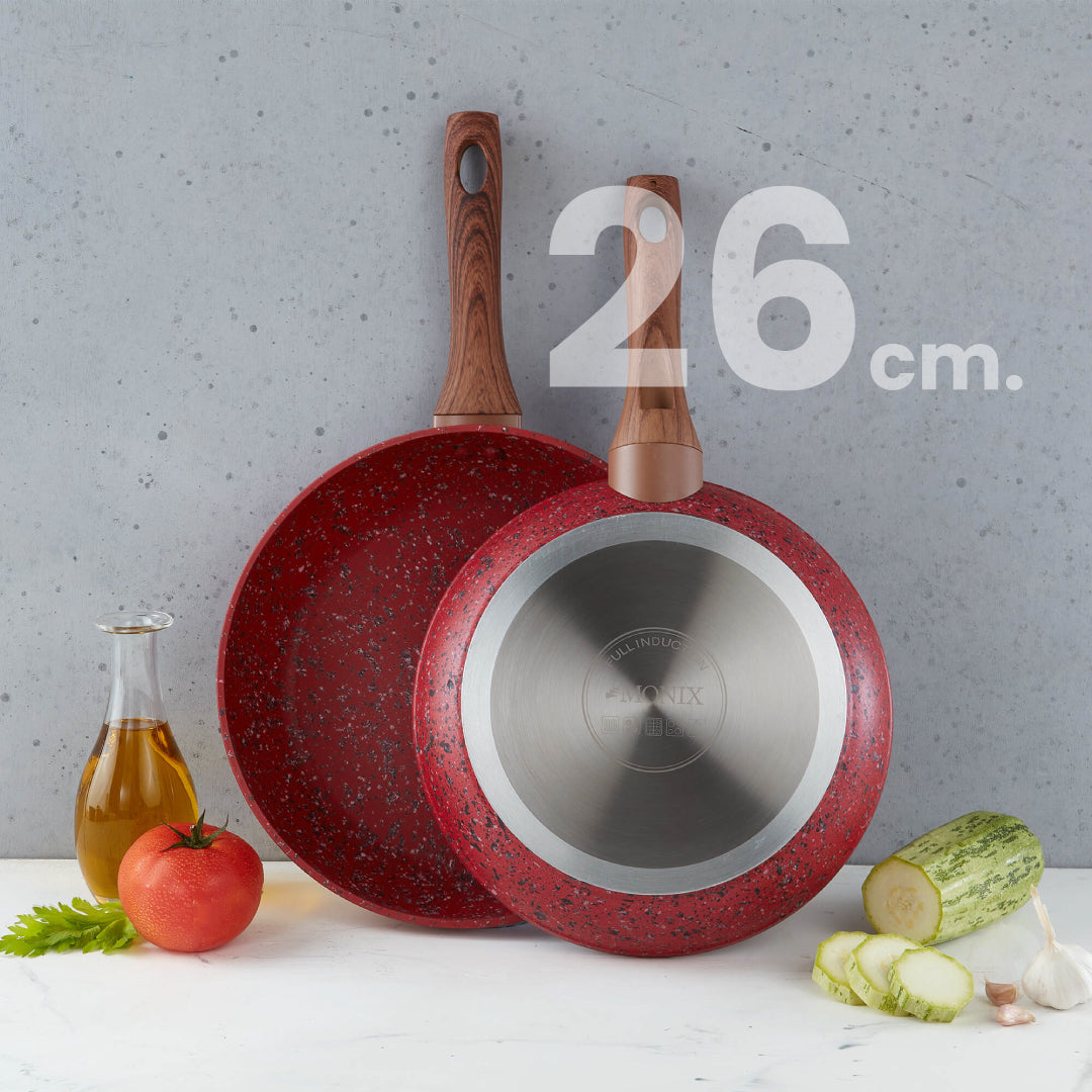 Sartén Monix Granito Rojo - 26 cm