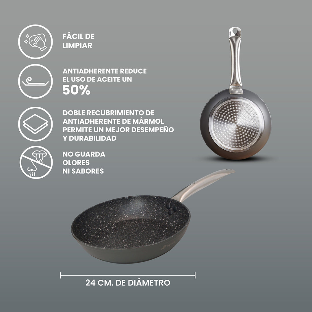 Sartén Monix Mármol Anodizado - 24 cm