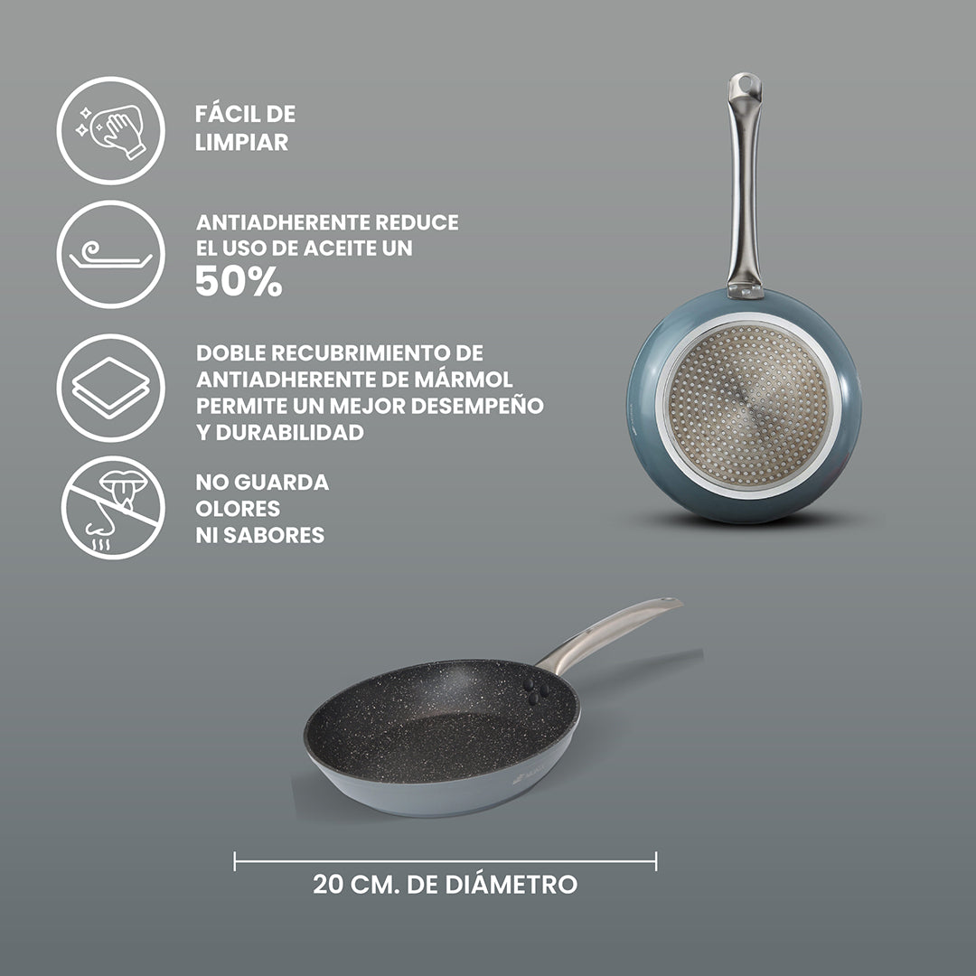 Sartén Monix Mármol Gris - 20 cm