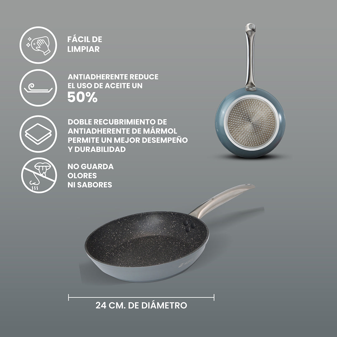 Sartén Monix Mármol Gris - 24 cm