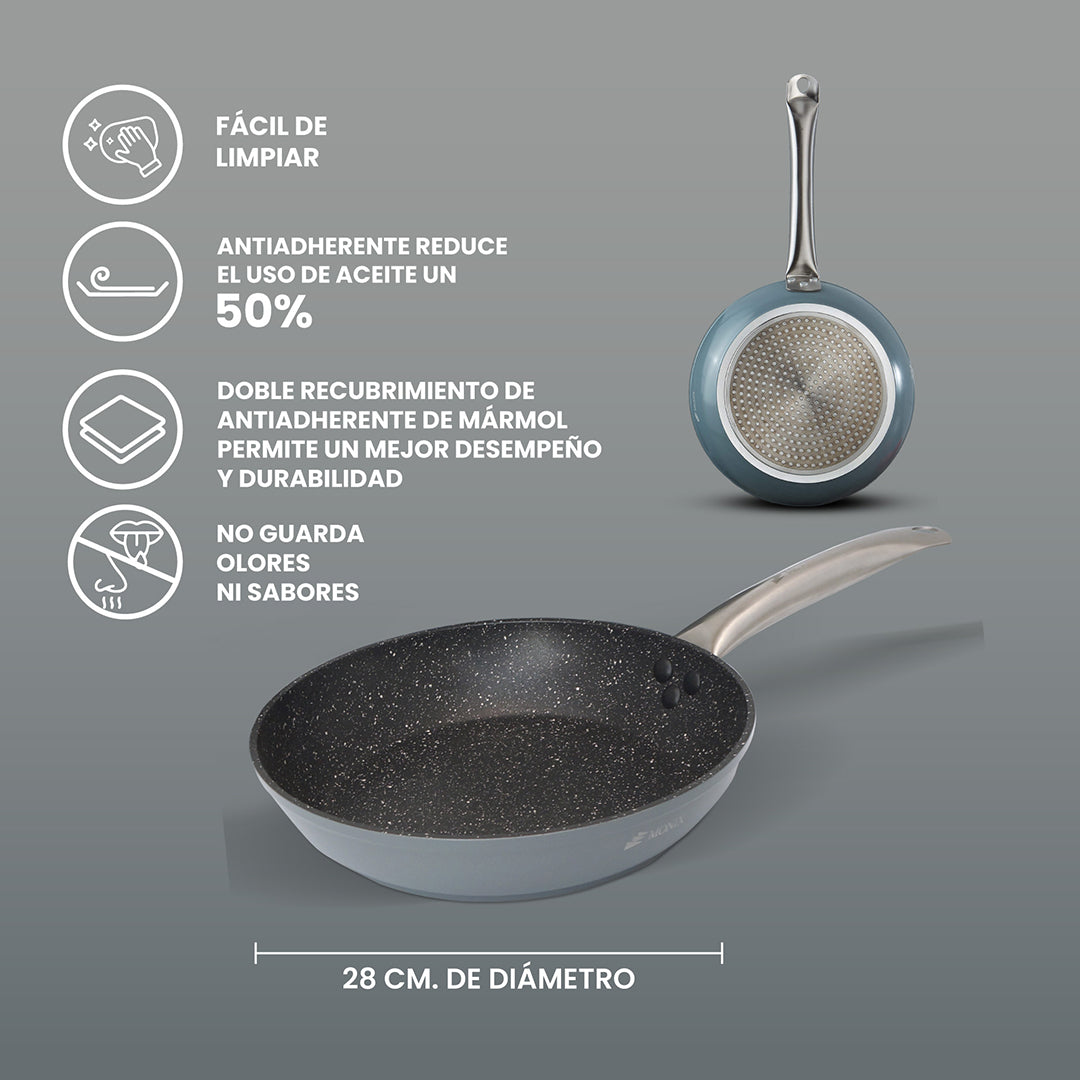 Sartén Monix Mármol Gris - 28 cm