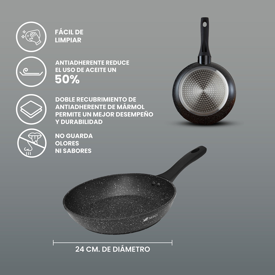 Sartén  Monix Mármol Negro - 24cm