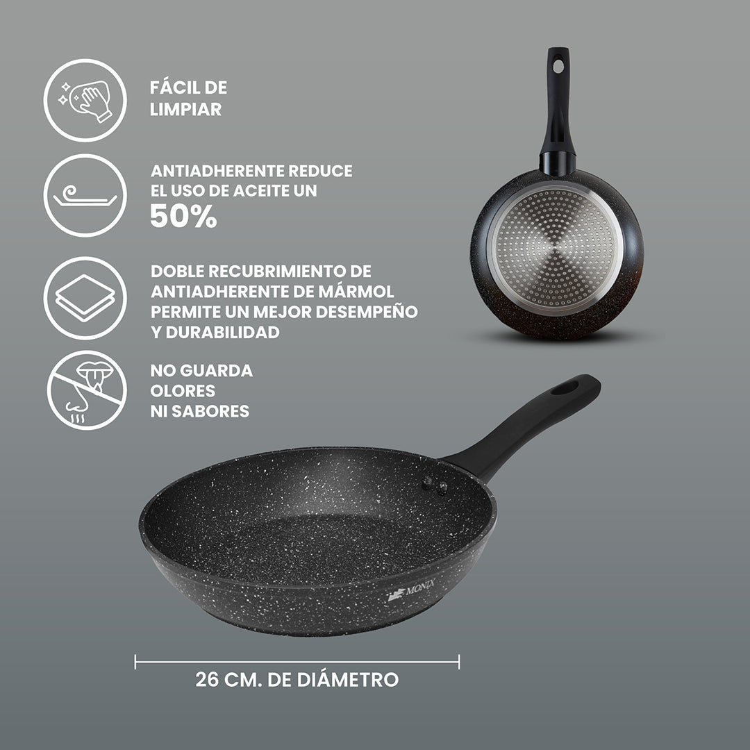 Sartén  Monix Mármol Negro - 26cm