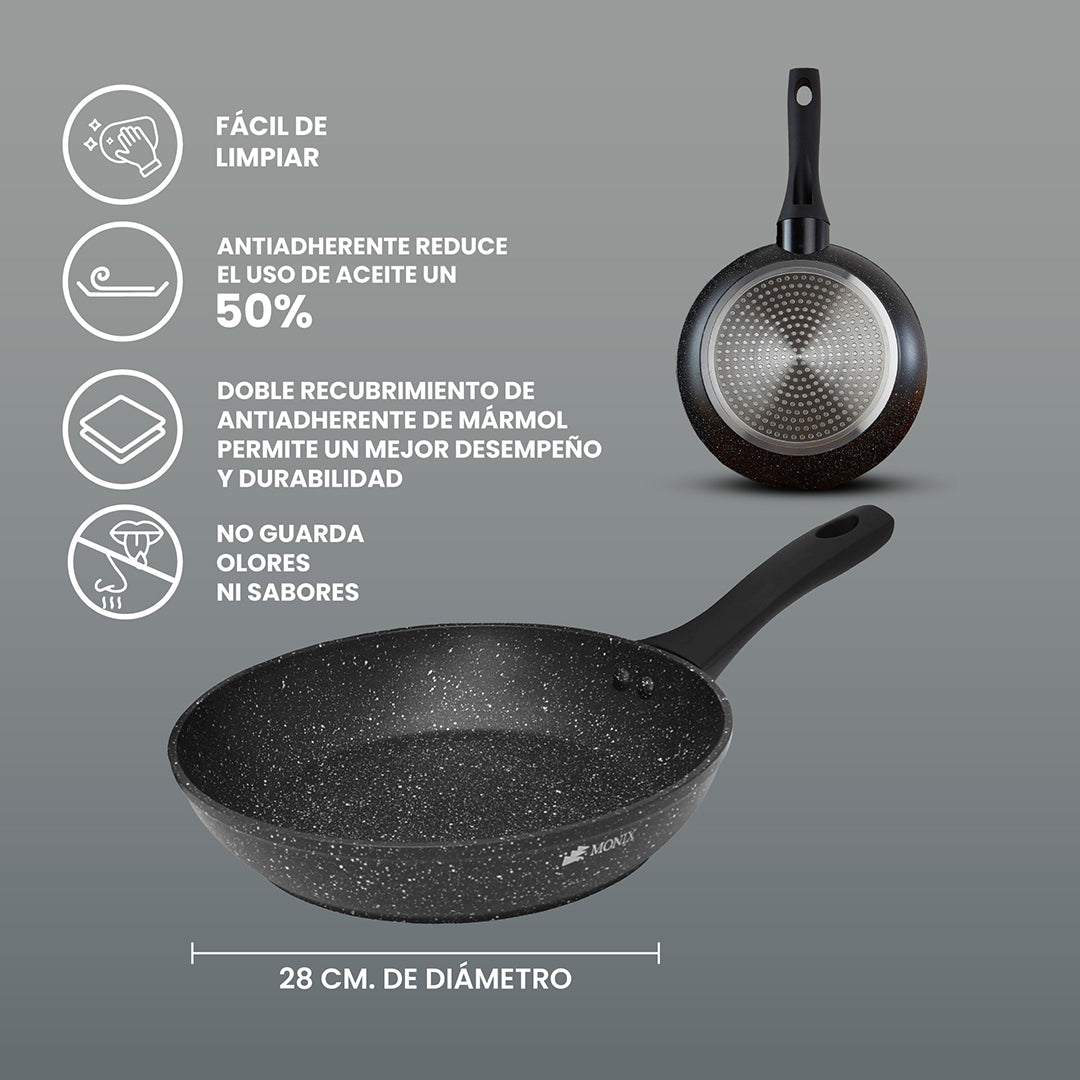 Sartén  Monix Mármol Negro - 28cm