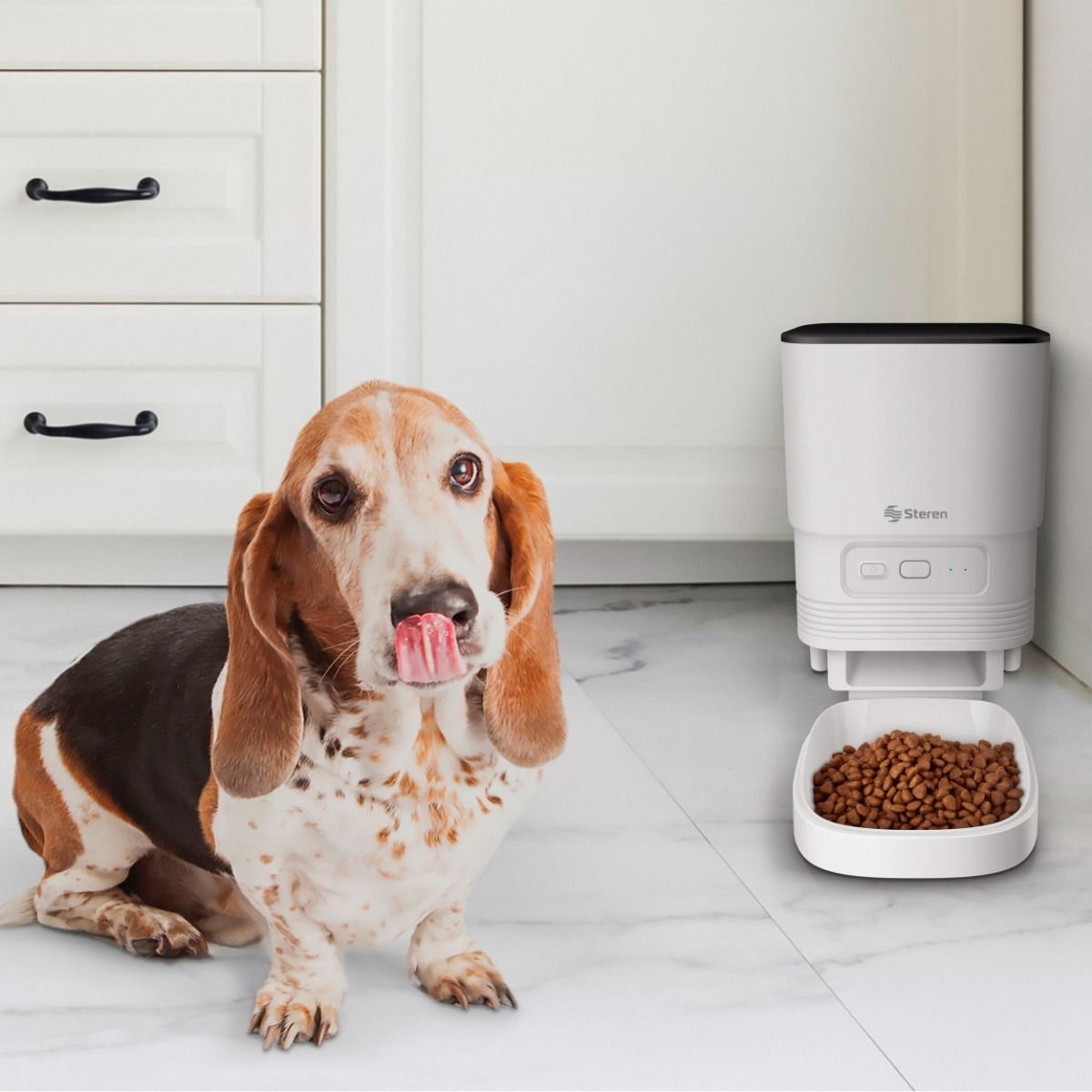 Dispensador de alimento para mascotas Steren Wi-Fi -4L