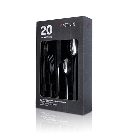 Set de Cubiertos Monix Acero Inoxidable Silver- 20 pzs