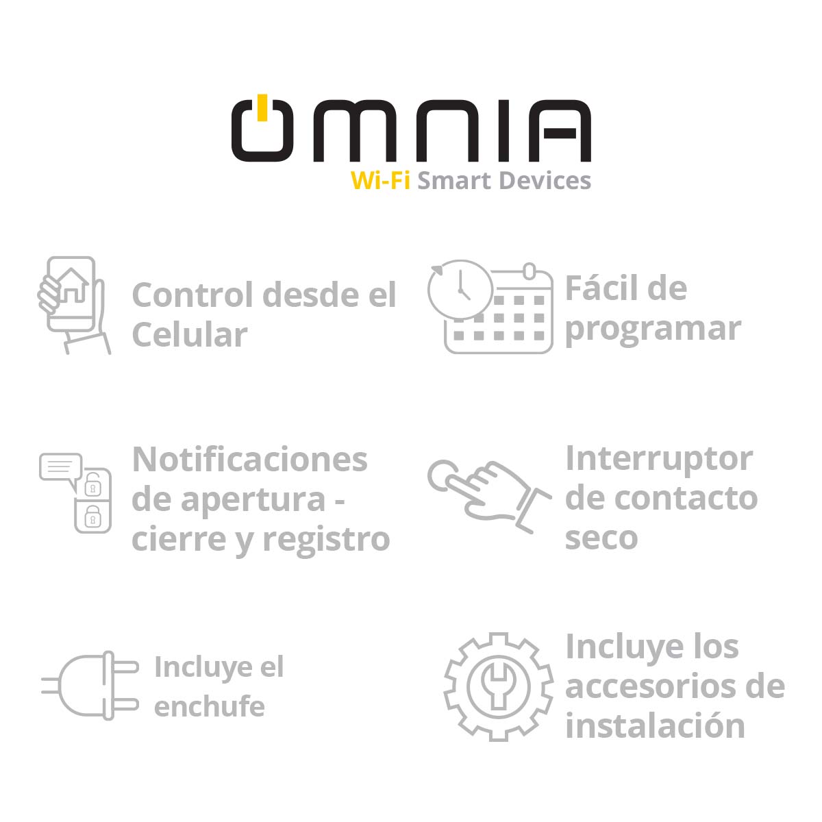 Controlador de puerta de garaje inteligente WiFi (Kit Completo). Omnia