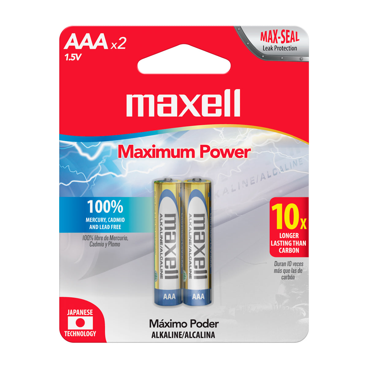 Batería Alcalina AAA 2PK. Maxell