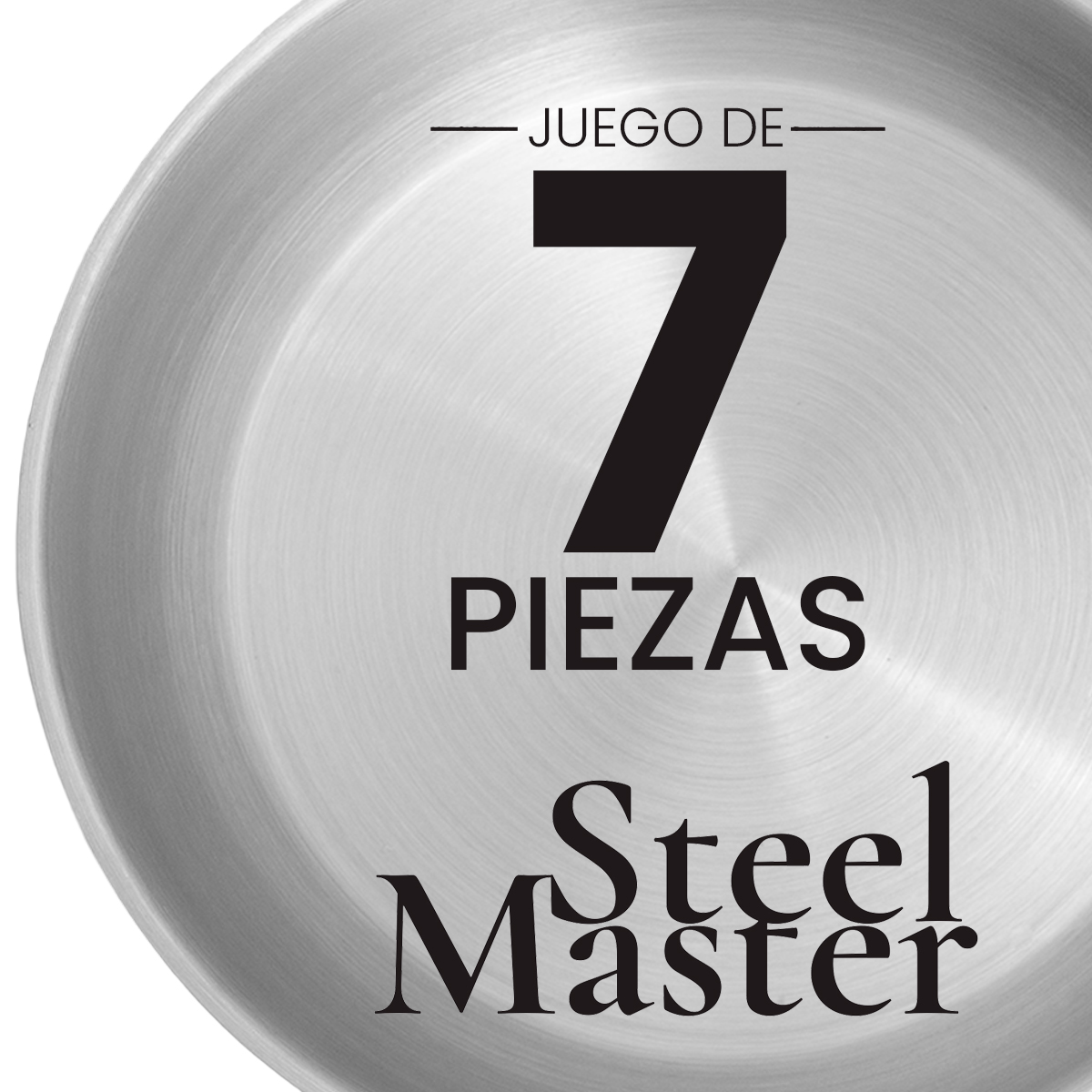 Juego de Ollas Monix Acero inoxidable Steel Master -7 pzs