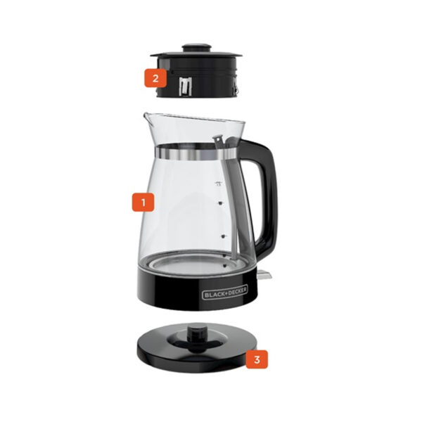 Hervidor Eléctrico Black + Decker Vidrio Inalámbrico  -1.7 L - Image 2