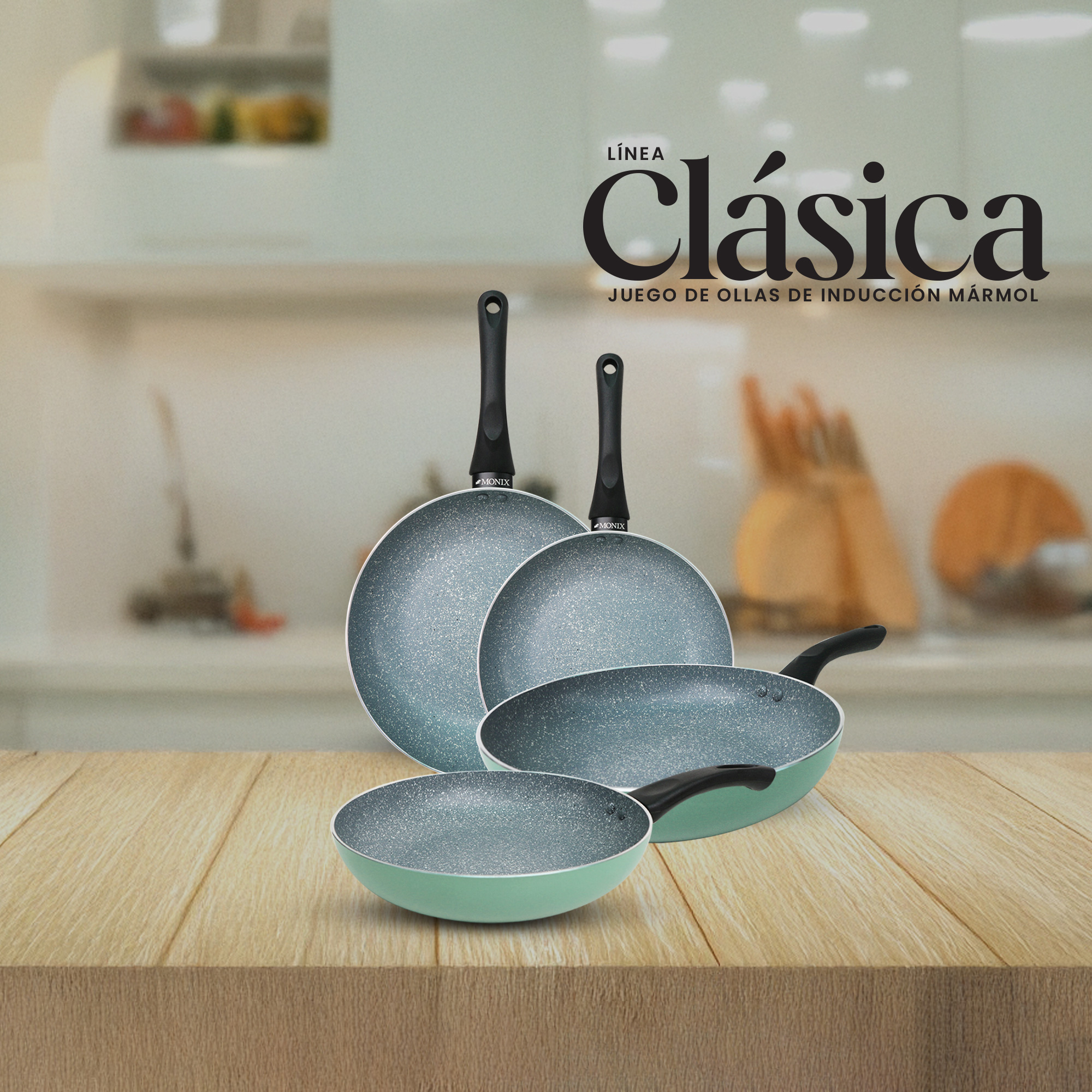 Sartenes Monix Clásica Antiadherentes mármol - Image 8